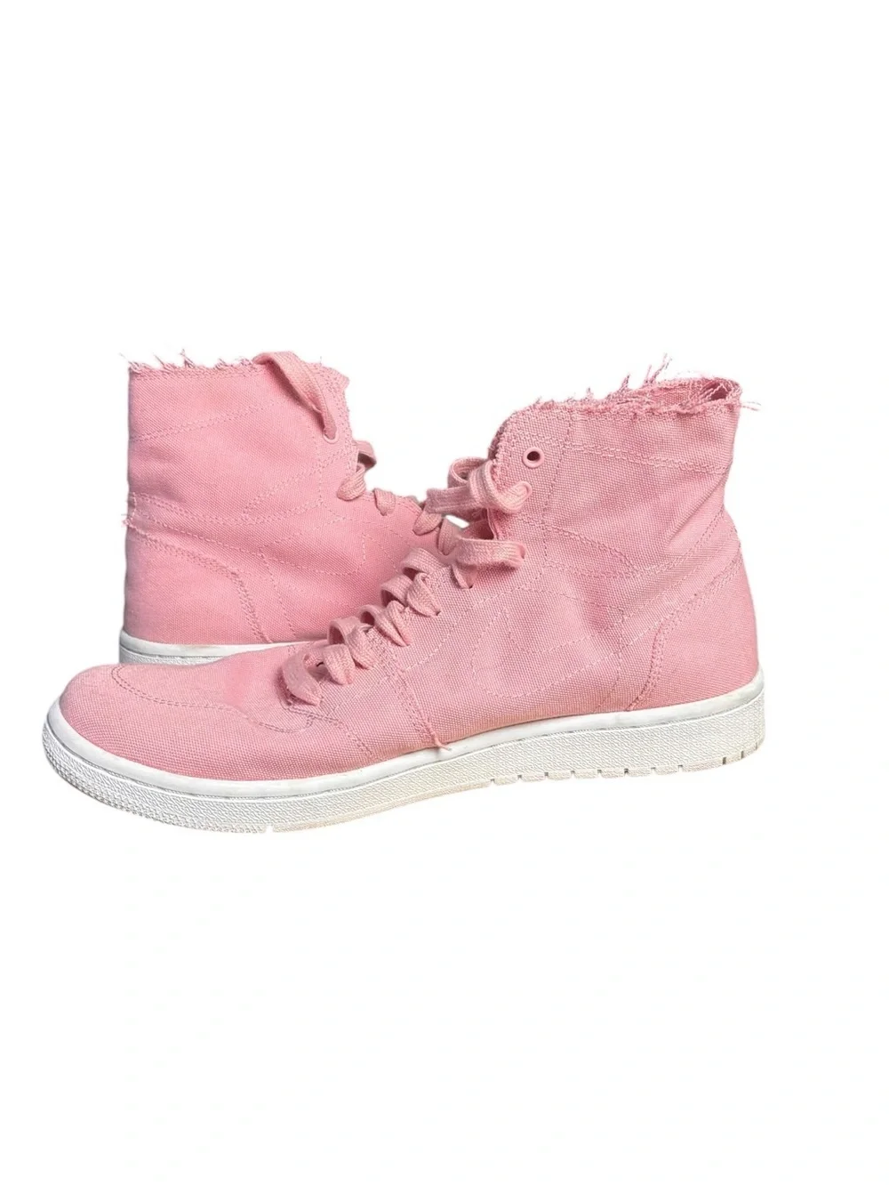 Nike Air Jordan 1 Retro High Decon Pastel Pink Canvas Sneakers Women’s Sz 9